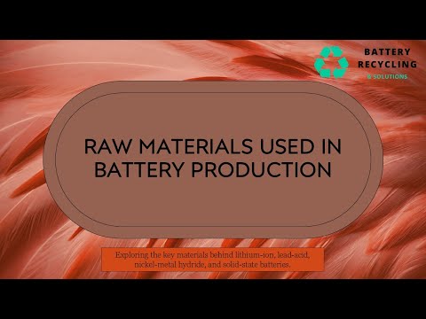 🔋 Raw Materials Used in Battery Production: Powering the Future 🌍